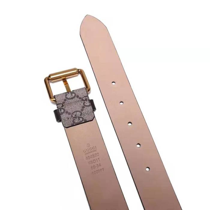 Gucci Unisex GG Supreme Belt with Kingsnake Print in Beige/Ebony GG Supreme Canvas