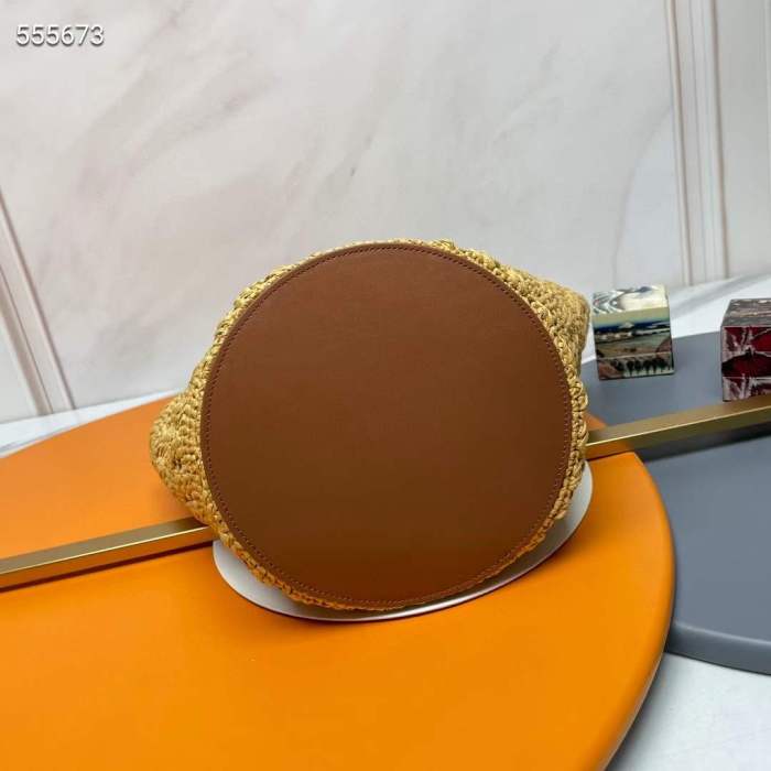 Saint Laurent YSL Women Panier Small Bag Raffia Sandy