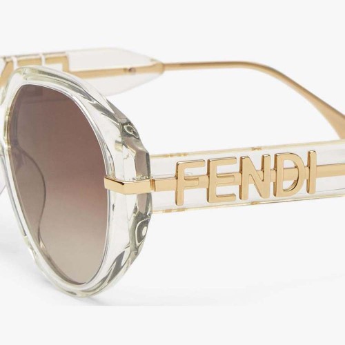 Fendi Women Fendigraphy Transparent Acetate Sunglasses