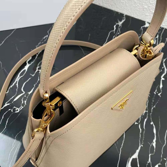 Prada Women Medium Saffiano Leather Prada Matinee Bag-Sandy