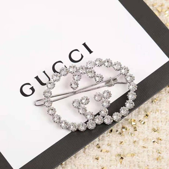 Gucci Women Crystal Interlocking G Hair Clip