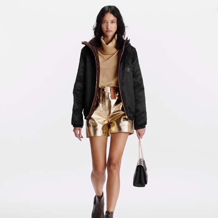 Louis Vuitton Women Vavin PM Handbag Black Embossed Supple Grained Cowhide Leather