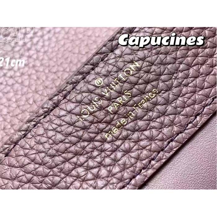Louis Vuitton LV Women Capucines Mini Handbag Taupe Taurillon Python Leather
