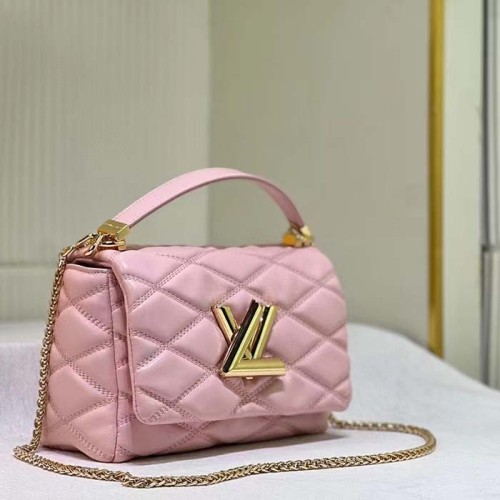 Louis Vuitton LV Women GO-14 MM Rosabella Pink Lambskin Cowhide-Leather M24465