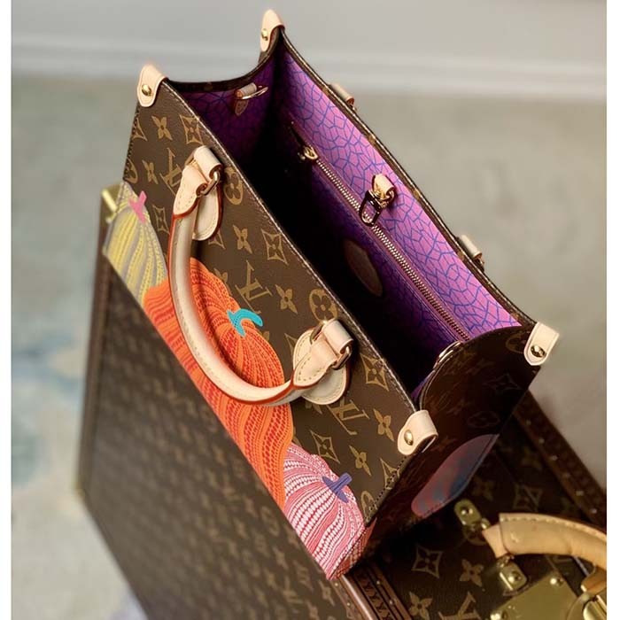 Louis Vuitton LV Women LV x YK OnTheGo PM​ Monogram Coated Canvas Pumpkin Print