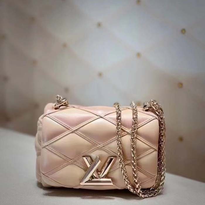 Louis Vuitton LV Women Pico GO-14 Pink Lamb Leather Lambskin Cowhide Leather
