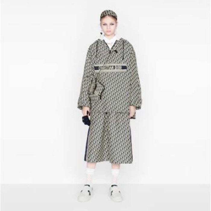 Dior Women D-Oblique Headband Navy Blue Cotton