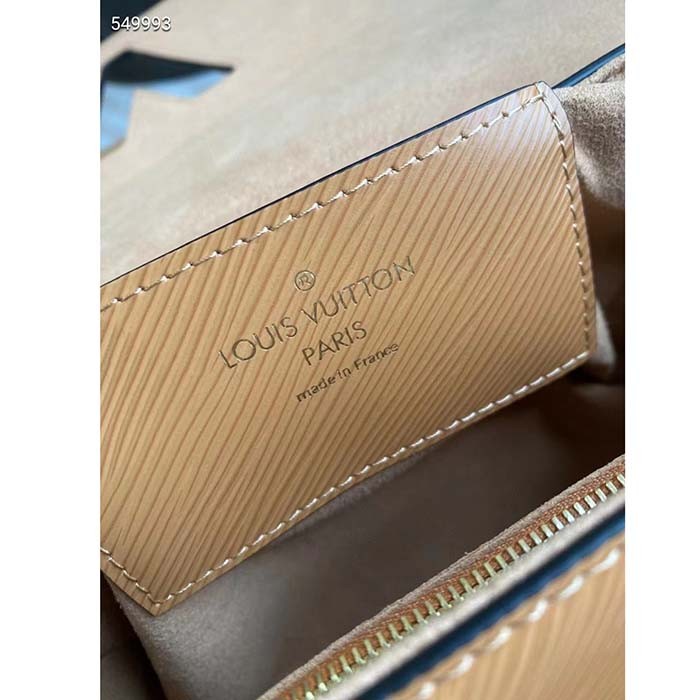 Louis Vuitton LV Women Twist MM Camel Light Brown Epi Grained Cowhide Leather