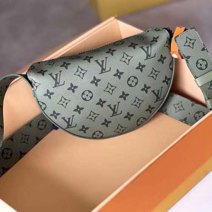 Louis Vuitton Unisex LV Moon Crossbody Khaki Green Vermillion Red Monogram Canvas M23838