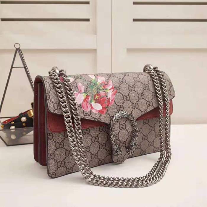 Gucci GG Women Dionysus Small GG Blooms Shoulder Bag