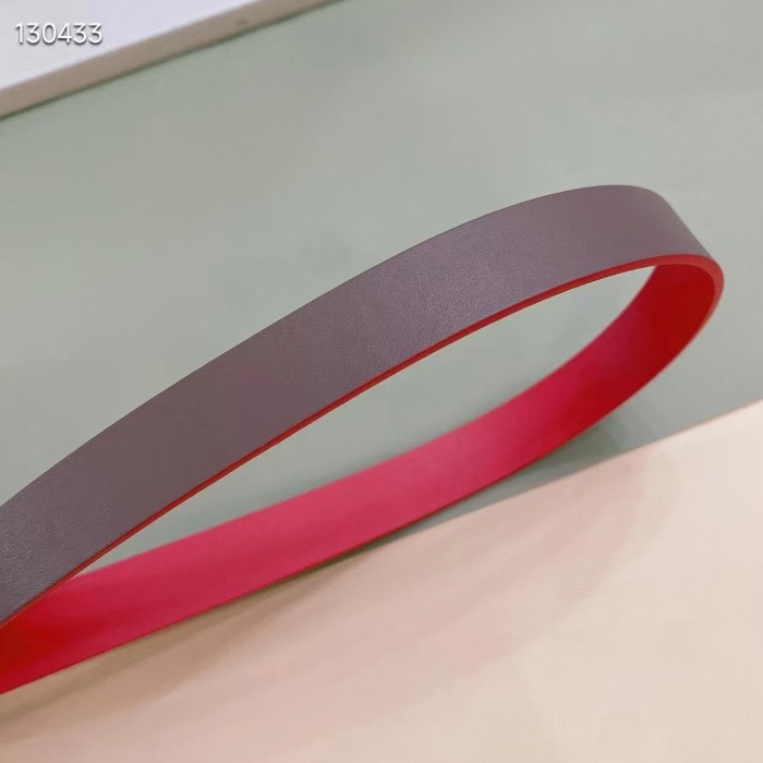 Dior Unisex CD Reversible Saddle Belt Golden Saddle Rani Pink Latte Smooth Calfskin