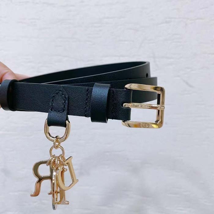 Dior CD Unisex Miss Dior Belt Black Smooth Calfskin 20 MM Width