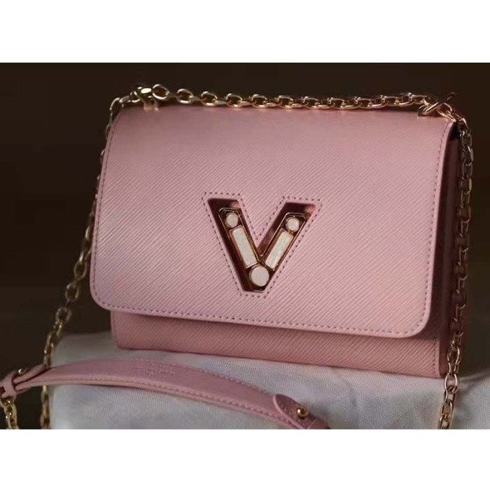 Louis Vuitton LV Women Twist PM Handback Rose Jasmin Epi Cowhide Leather
