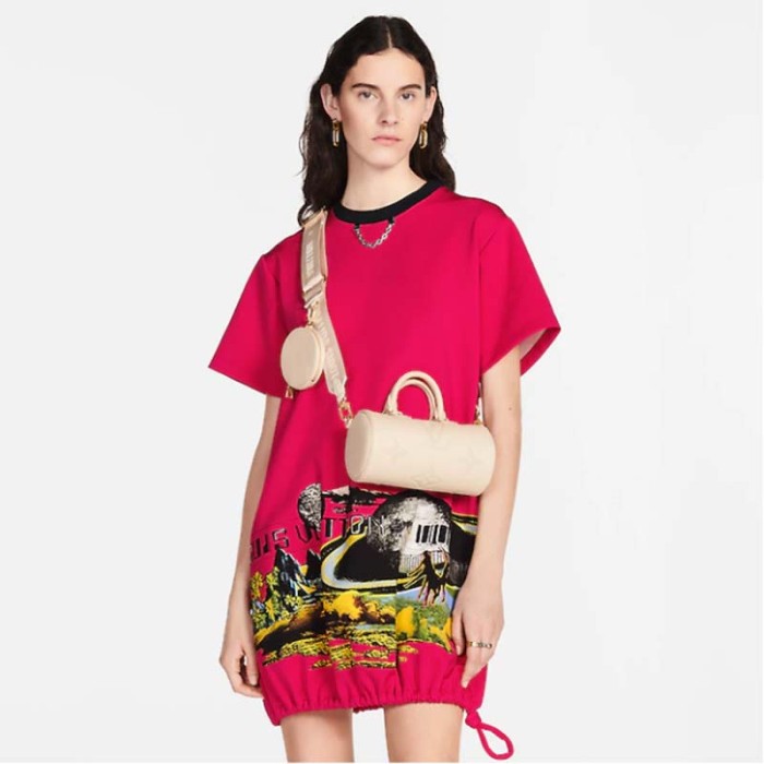 Louis Vuitton Women Papillon BB Bag Crème Beige Embossed Supple Grained Cowhide