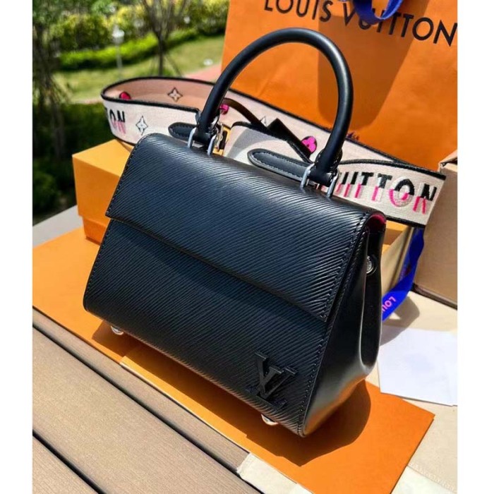 Louis Vuitton LV Women Cluny Mini Handbag Black Epi Grained Cowhide Leather