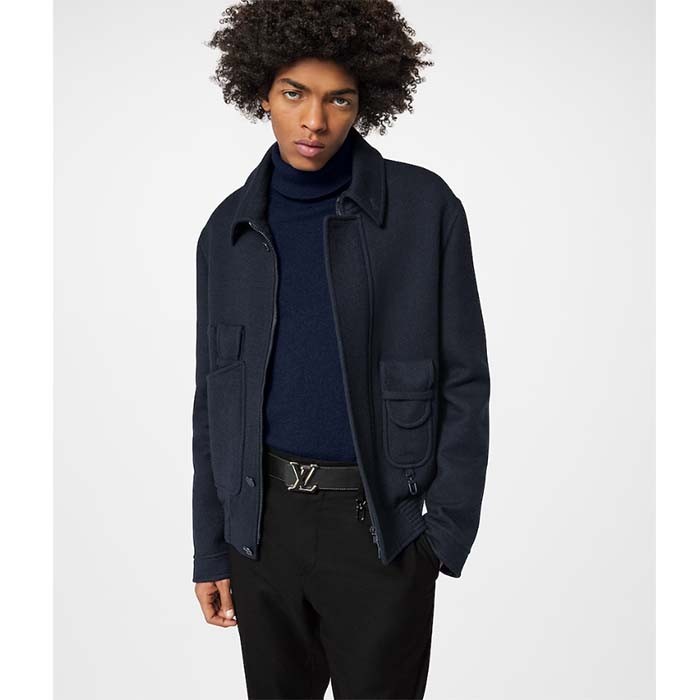 Louis Vuitton Unisex LV Optic 40 MM Reversible Belt Black Calf Leather Initiales Buckle