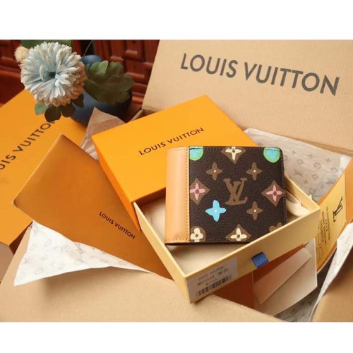 Louis Vuitton Unisex LV Multiple Wallet Chocolate Monogram Craggy Coated Canvas M83334