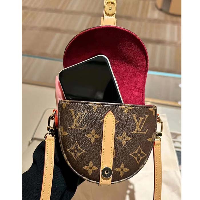 Louis Vuitton LV Women Micro Chantilly Monogram Coated Canvas Natural Cowhide Leather