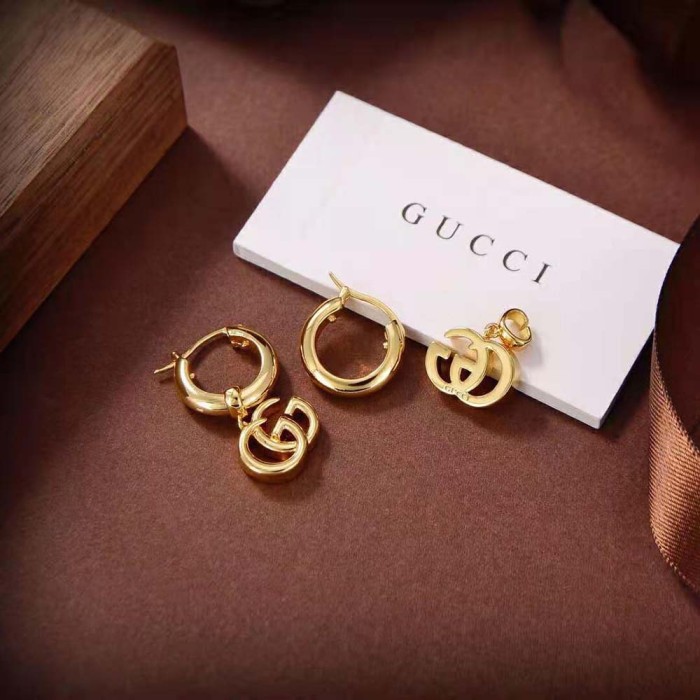 Gucci Women GG Running Yellow Gold Earrings