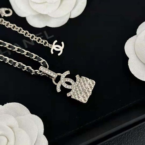 Chanel Women Necklace in Metal Calfskin and Strass