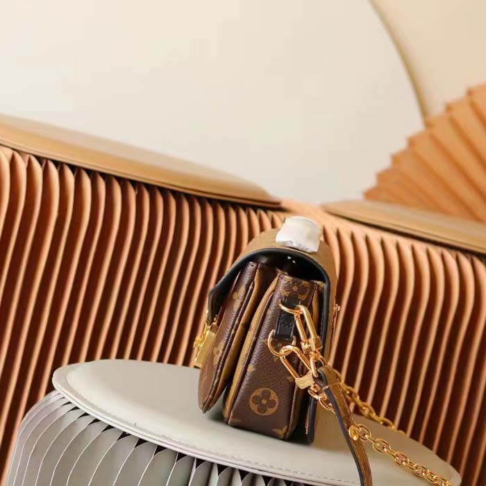 Louis Vuitton LV Women Pochette Métis Bag Brown Monogram Reverse Coated Canvas