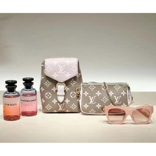 Louis Vuitton LV Women Mini Pochette Accessoires Green Monogram Empreinte Embossed Supple Grained Cowhide