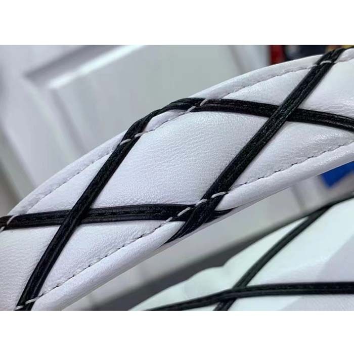 Louis Vuitton LV Women GO-14 MM White Black Lamb Leather Cowhide Leather