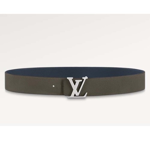 Louis Vuitton Unisex LV Rays 40 MM Reversible Belt Khaki Green Grained Calf Leather
