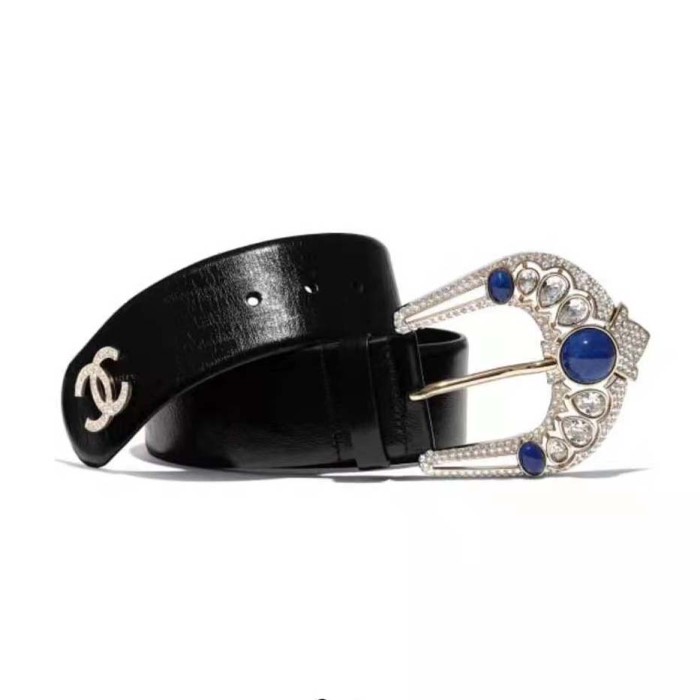 Chanel Women Calfskin & Gold-Tone Metal Belt