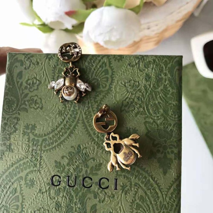 Gucci Women Bee Earrings with Interlocking G