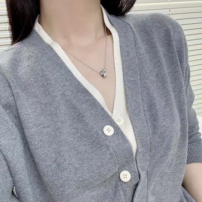 Chanel Women CC Étoile Filante Necklace 18K White Gold Diamonds