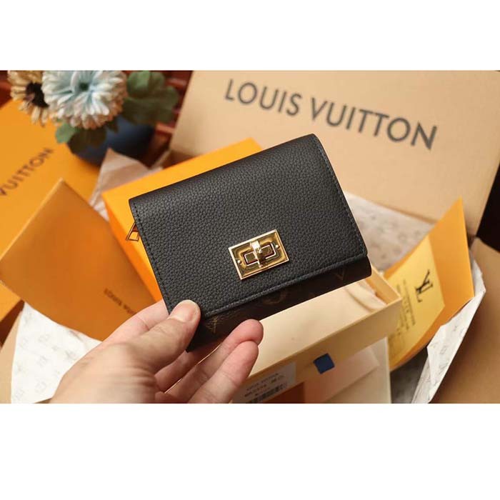 Louis Vuitton Unisex Victorine On My Side Wallet Black Calf Leather M82640