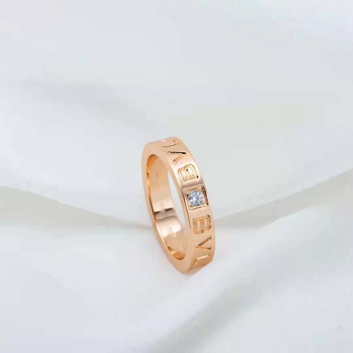 Bvlgari Women Bvlgari Bvlgari Ring 18 KT Rose Gold Ring with Diamond