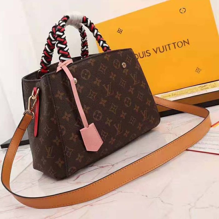 Louis Vuitton LV Women Montaigne BB Handbag in Monogram Canvas-Brown