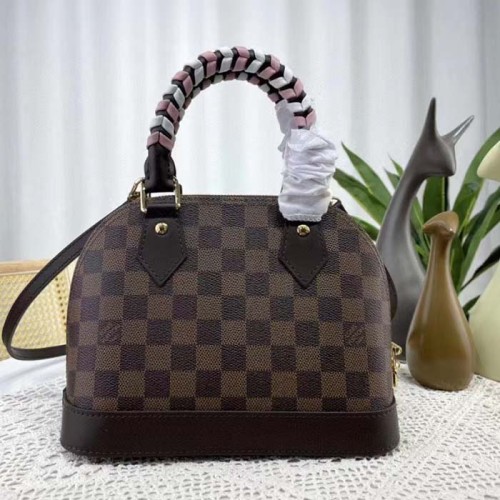 Louis Vuitton LV Women Braided Alma BB Brown Damier Ebene Coated Canvas