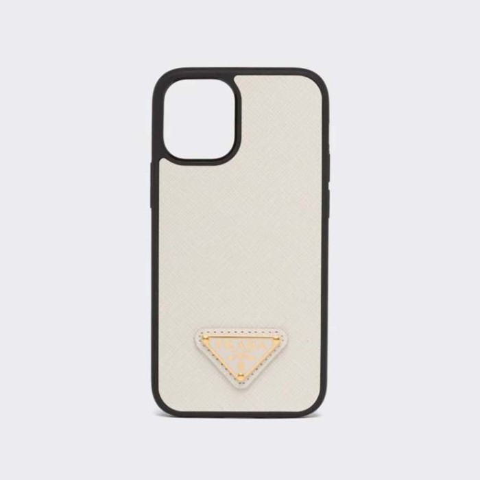 Prada Wome Saffiano Cover for IPhone-White