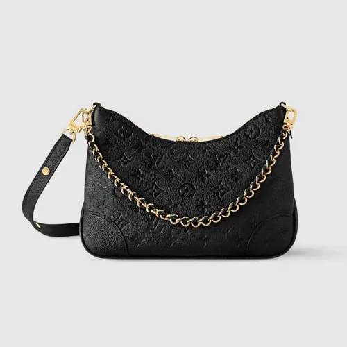 Louis Vuitton LV Women Boulogne PM Embossed Grained Cowhide Leather-Black M12930