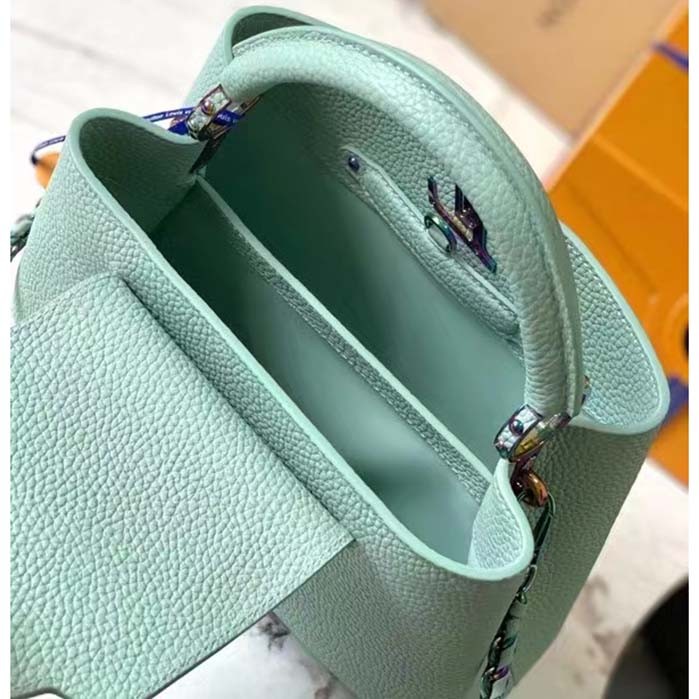 Louis Vuitton LV Women Capucines BB Topaz Blue Taurillon Leather Cowhide Lining