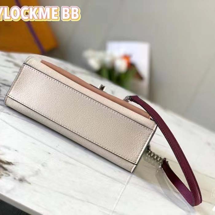 Louis Vuitton LV Women Mylockme Chain Bag Rose Quartz Trianon Soft Grained Calfskin