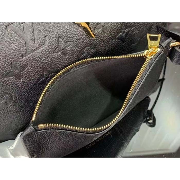 Louis Vuitton LV Women Sac Sport Crème Black Embossed Supple Grained Cowhide Leather