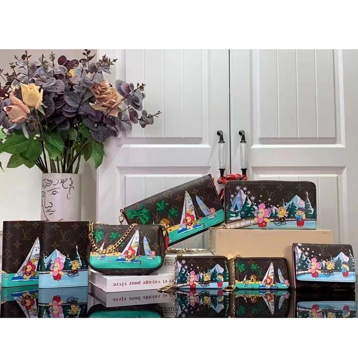 Louis Vuitton LV Women Félicie Pochette Dragon Fruit Pink Monogram Coated Canvas