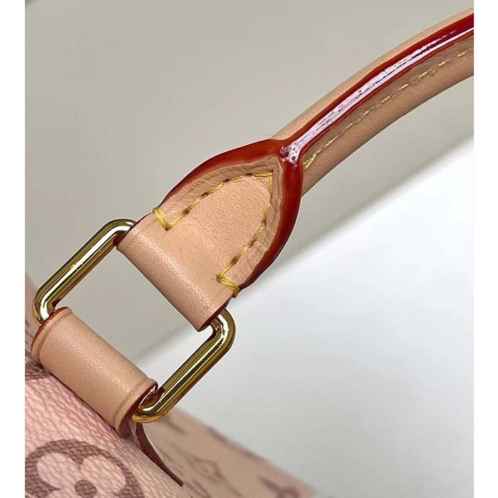 Louis Vuitton LV Women Speedy Bandoulière 25 Handbag Beige Ocher Monopaname Coated Canvas