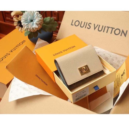 Louis Vuitton Unisex Victorine On My Side Wallet Greige Calf Leather M82398