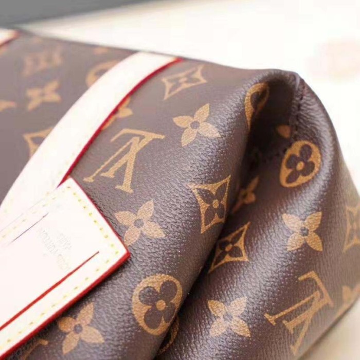 Louis Vuitton LV Women Open Handbag BB in Monogram Canvas-Brown