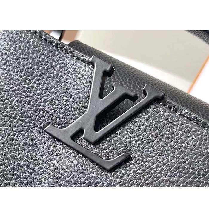 Louis Vuitton Women LV Capucines East-West Mini Black Matte Calfskin M23955