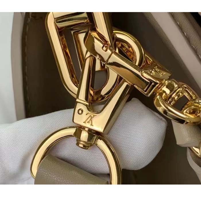 Louis Vuitton LV Women Mini Dauphine Handbag Poivre Brown Epi Grained Cowhide Leather