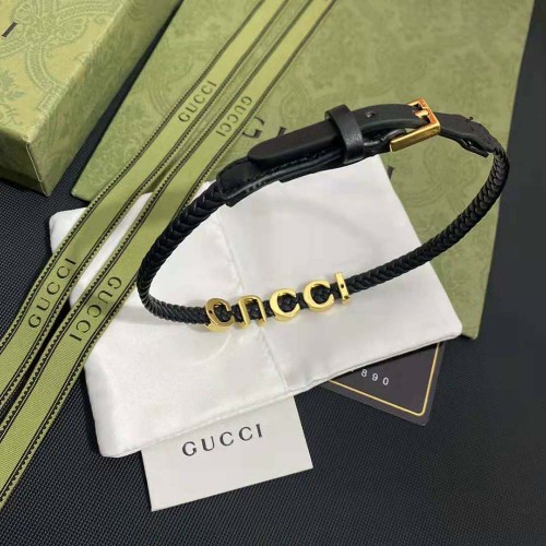 Gucci Women Leather 'Gucci' Bracelet