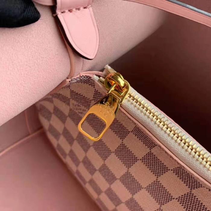 Louis Vuitton LV Women NéoNoé Bucket Bag in Damier Azur Canvas-Pink