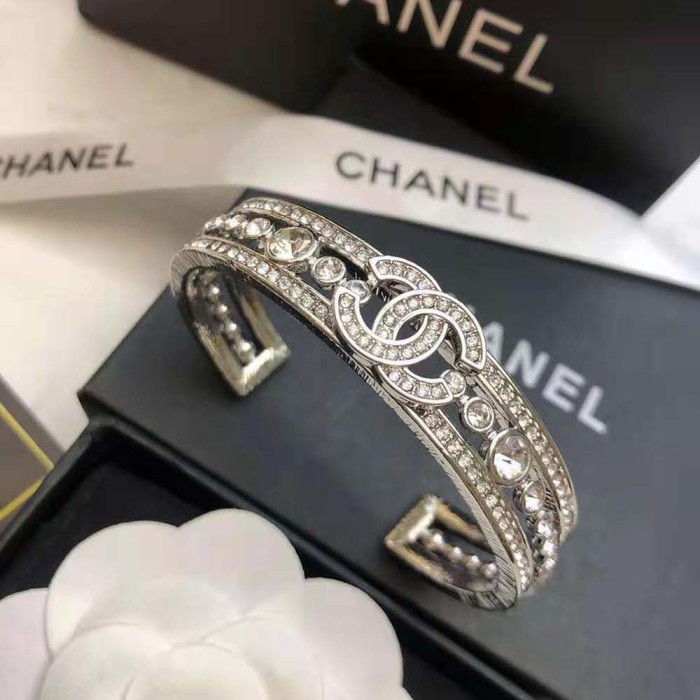 Chanel Women Cuff in Metal & Strass