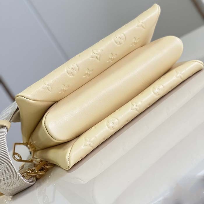 Louis Vuitton LV Women Coussin BB Handbag Chic Yellow Varnished Calfskin Lambskin Cowhide-Leather M24560